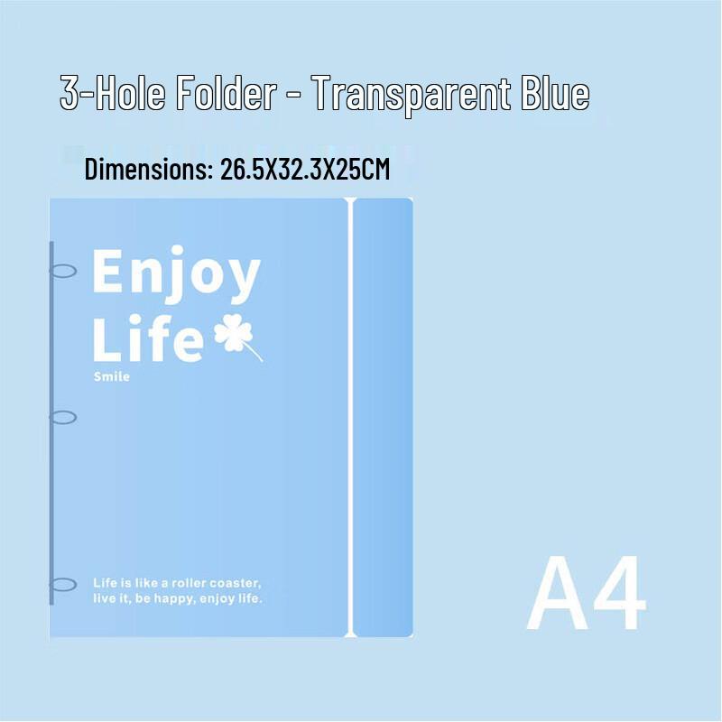 A4 Transparent Loose-Leaf File Folder