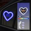 Solar Heart LED Car Light Wireless Decorative Lamp for Triangle & Rear Window Suction Cup Mount Romantic Atmosphere Night Light Auto Accessory