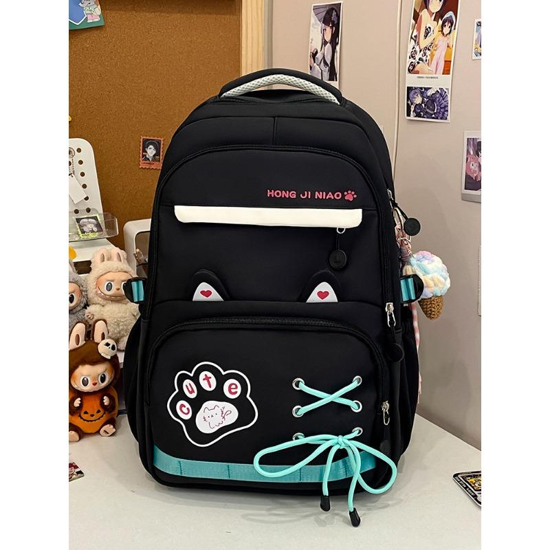 The new schoolbag is high-value, fresh and sweet, and the backpack is light for junior high school students to travel and large-capacity backpack.