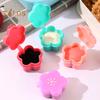4Pcs Mini Sauce Box Flower Shape Soy Sauce Ketchup Honey Salad Dressing Container Camping Picnic Bento Box Accessories