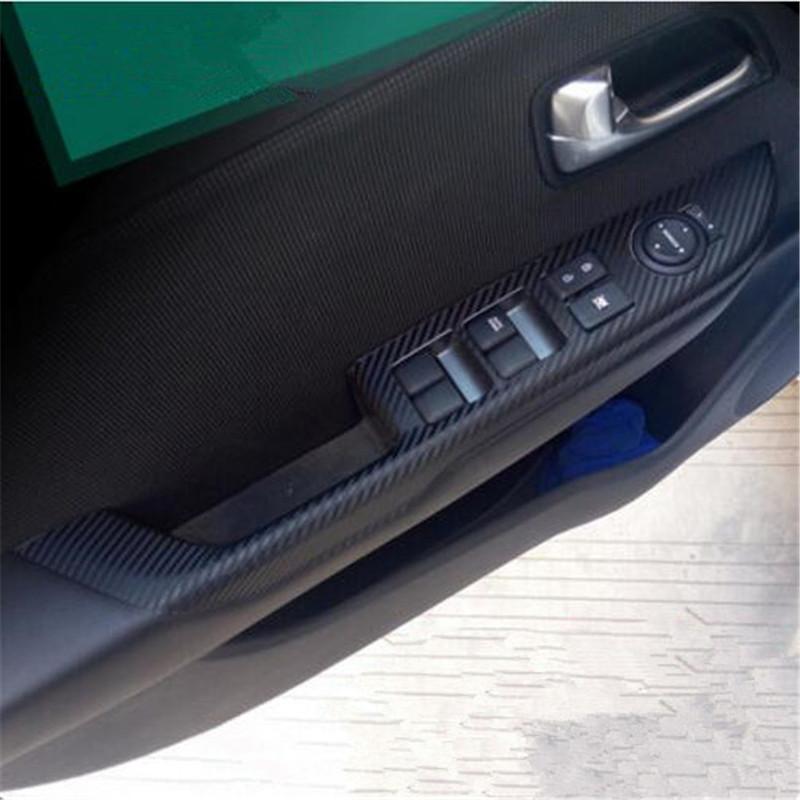 Car carbon fiber car stickers door panel armrest sticker,auto accessories for KIA Rio k2