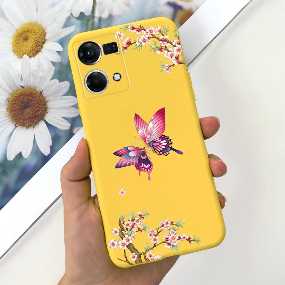 For Oppo Reno7 4G Case Oppo F21 Pro CPH2363 Stylish Candy Painted Cover Soft Silicone Phone Case For Oppo Reno 7 F21Pro 4G Shell