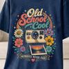 Old School Cool T-Shirt and Kids Tshirt, Retro Camera & Floral Print Tee, Vintage Sunset Rainbow Shirt and Kids Tshirt, Memories Never Fade Gift