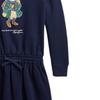Polo Ralph Lauren Logo Bear Print Long Sleeve Dress Kids Dresses Blue 313916767-002