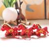 1Pcs Cartoon Stuffed Doll Toy Zodiac Horse Pendant Cute Pony Plush Keychain Bag Hanging Decoration Car Key Holder New Year Gifts