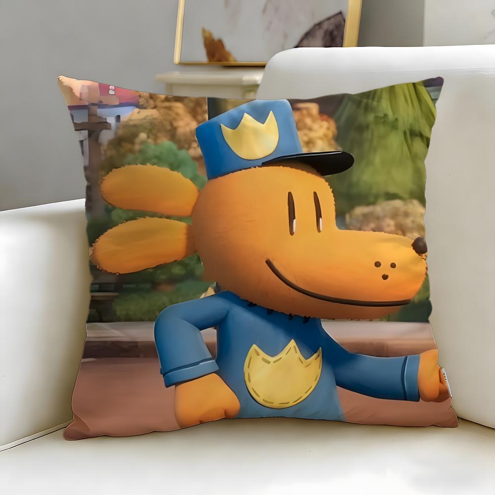 Popularna poszewka na poduszkę z kreskówki Dogman – Miękka i łatwa do prania – Uniwersalna do sofy, łóżka, podróży i biura