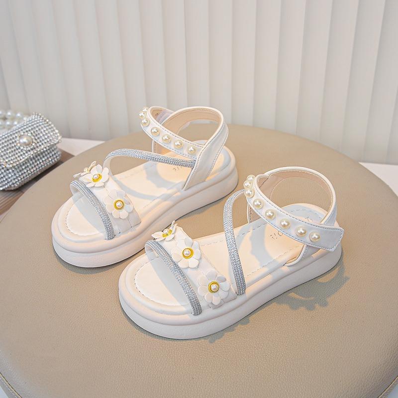 

Girls Bowknot Princess Sandals Outdoor Beach Shoes for Toddlers, Youth & Baby Girls Elegant Cute Children s Shoes 36 білий