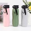 650ml Sports Water Bottle Silicone Folding Water Cup Drinkware Foldable Water Bottle  Camping