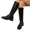 Women's Plus Size Knee-High Knight Boots - 2025 New Versatile Autumn/Winter Over-The-Knee with Square Heel and High Shaft Leather Design