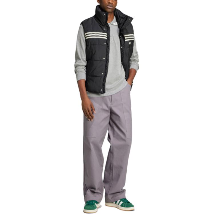adidas Originals 70S Gewatteerd Gilet Heren Gilets Zwart JN9555