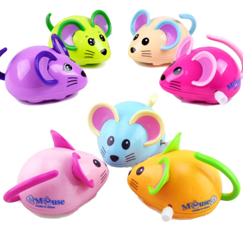 1 pz Topo Cartone Animato Giocattolo a Carica bambini Corsa Catena Carica a Molla Piccoli Giocattoli Bambino Primo Adorabile Topo Topo Giocattolo Educativo Regalo per Bambini