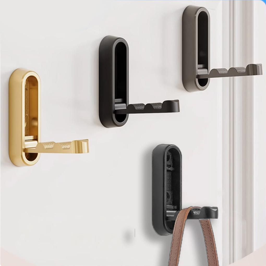 4pcs Zinc Alloy Wall Hook With Rotation And Fold Alloy Easy Installation For Home Storage Hooks Wall