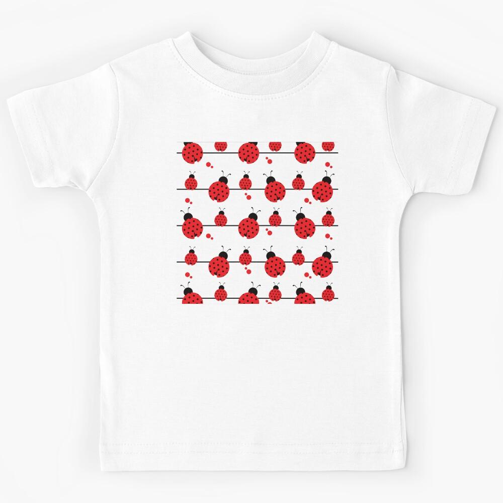 Beautiful little red and black lady bug pattern Kids T-Shirt 110