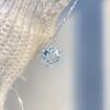 Creative Exquisite Sky Blue Snowflake Pendant Necklace for Women Christmas Birthday Gift