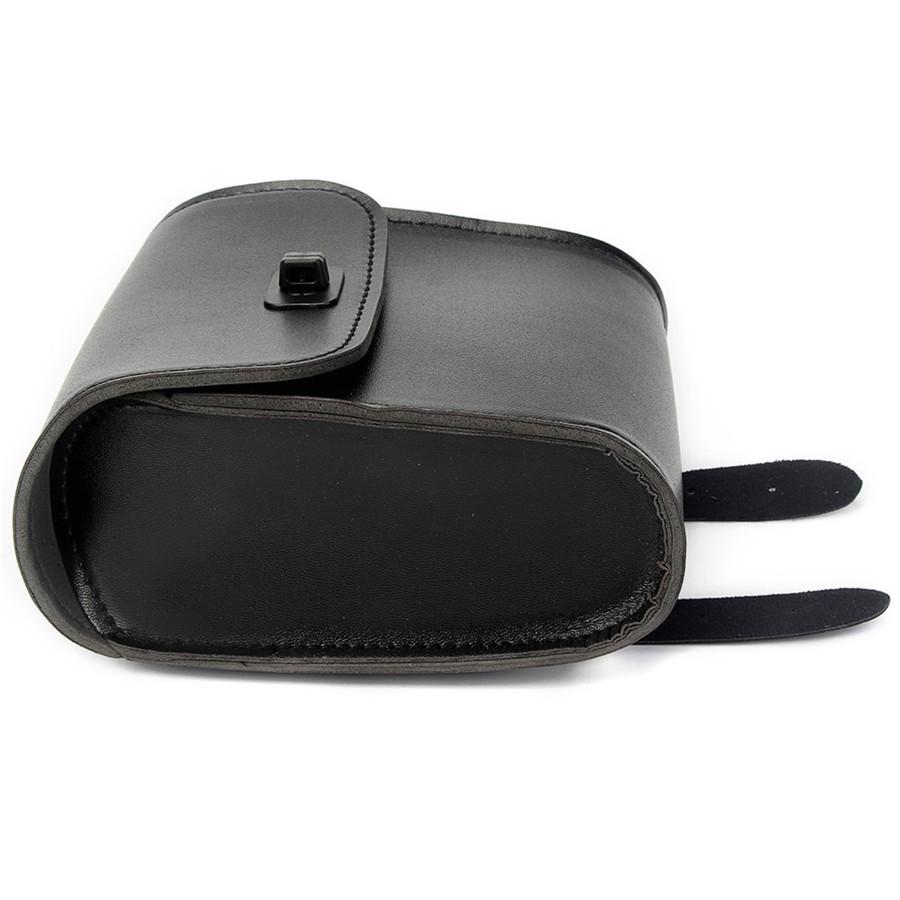Universal Motorcycle PU Leather Front Handlebar Tool Bag Luggage Saddle Bags