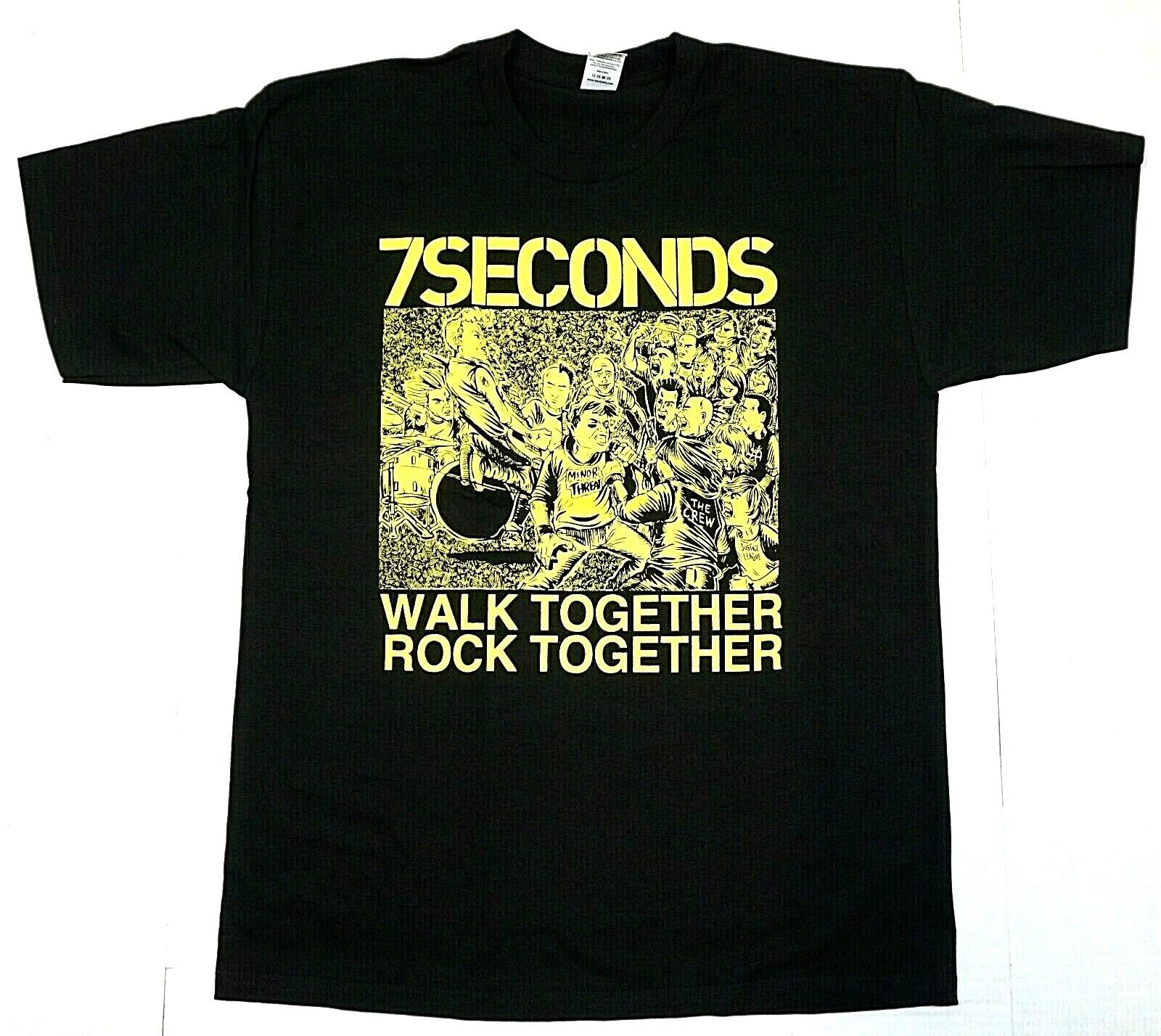 7 SECONDS T-shirt Punk Rock Band Adult Men s Tee Black 100% Cotton New XXXXL