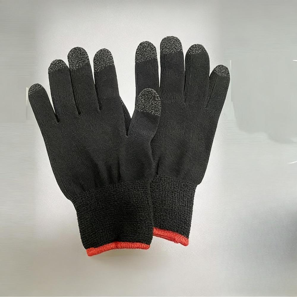 

Mobile Game Sweat-proof Finger Gloves Seamless Two-finger Thumb Fingertip Cover чёрный