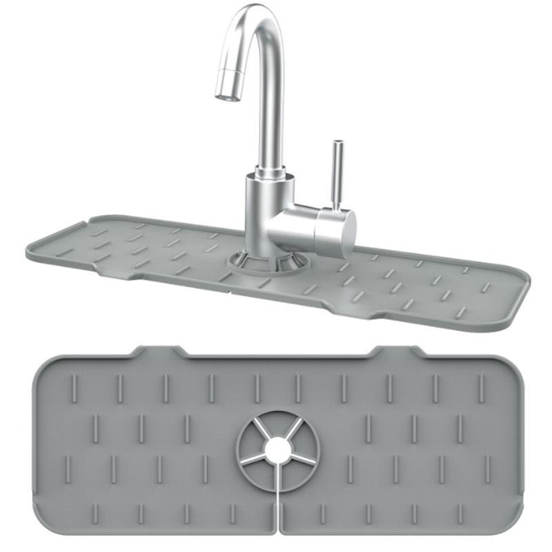 Silicone Faucet Splash Guard and Drain Pad for Kitchen Sinks