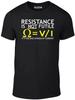 Voltage Divided by Current Mens T-Shirt Mens Womens Tees Top - Funny T Shirt Mens Womens Tees Top Electrician Joke Science