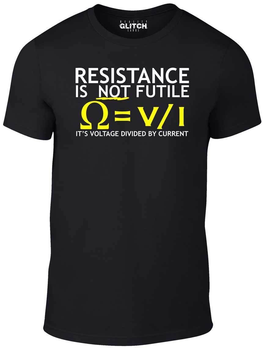 Voltage Divided by Current Mens T-Shirt Mens Womens Tees Top - Funny T Shirt Mens Womens Tees Top electrician joke science 3XL