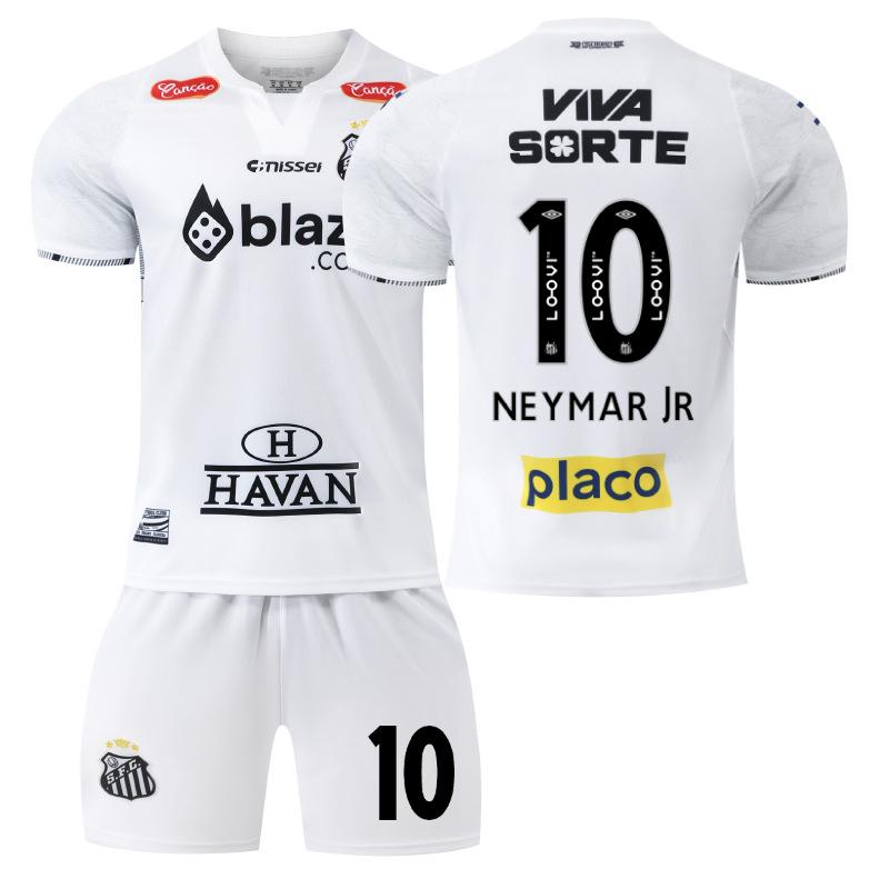 2425 Santos home Neymar No. 10 jersey set Brazilian League children s football jersey Santos No. 10 16#