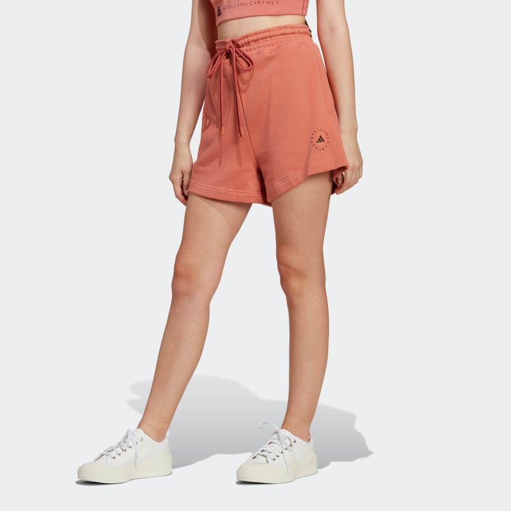 Adidas X Stella McCartney Logo Print Drawstring Straight Leg Shorts Women Shorts Magic-Earth HR9176