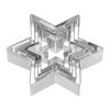 Uxcell Set of Stainless Steel Biscuit Cookie Cutters for Kitchen Baking 5-Piece Star-Shaped