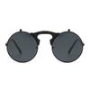 Old Metal Steampunk Flip Sunglasses Flip Men And Women Fashion Round Frames