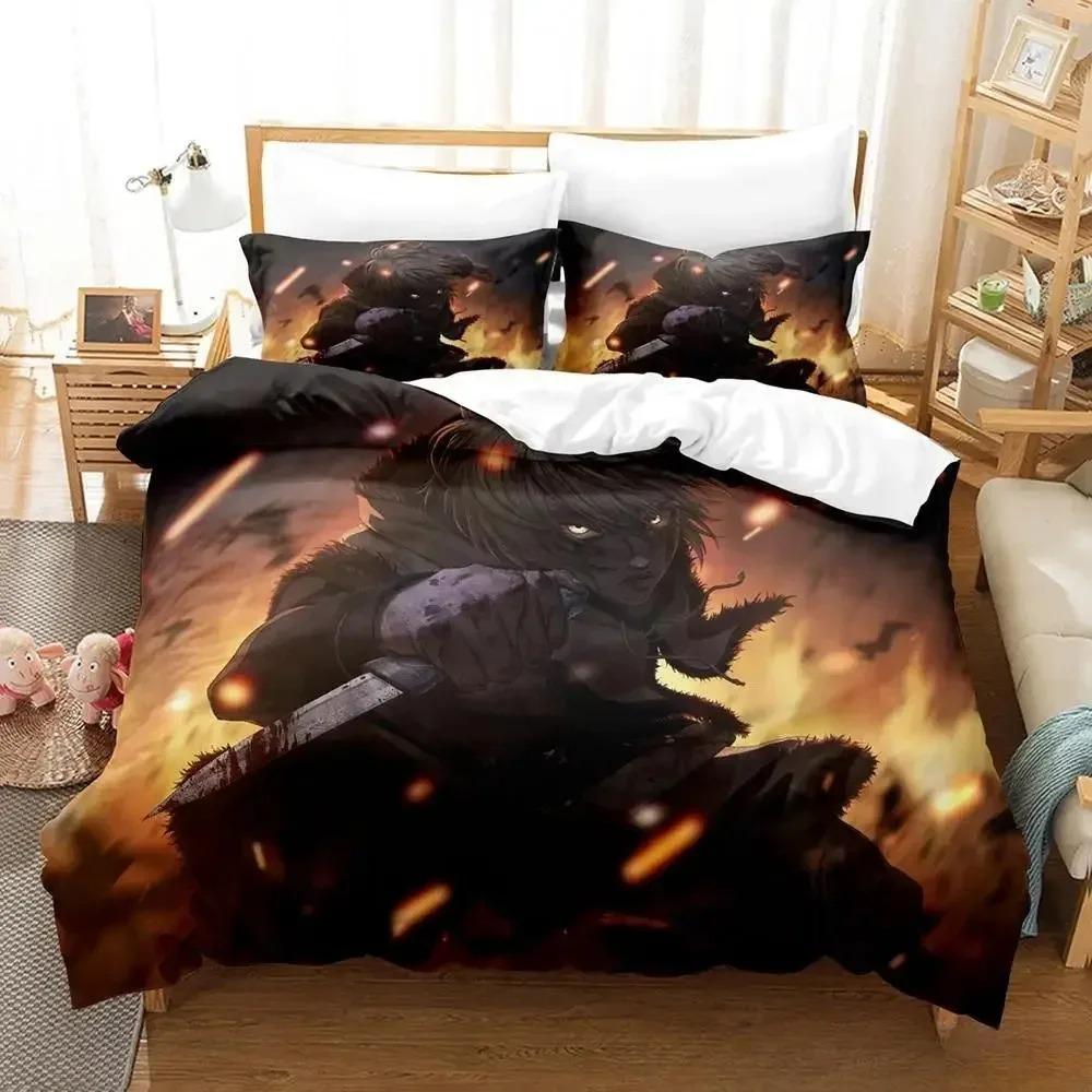 3D Anime Vinland Saga Bedding Set Single Twin Full Queen King Size Bed Set Adult Kid Bedroom Duvet Cover Sets For Home Textiles