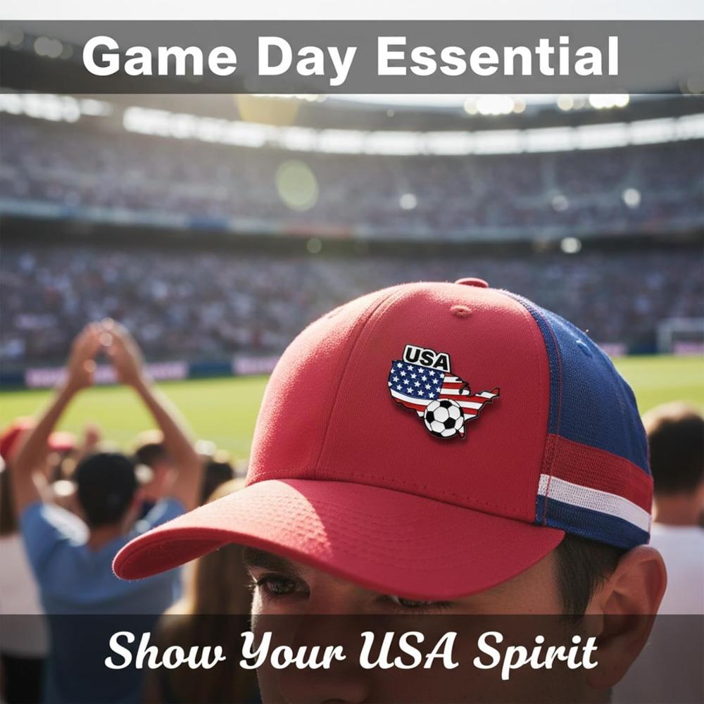 Flag Patriotic Soccer Pins World Cup Football Fan Badges for Jersey Backpack Bags Collectible Team Spirit Accessories