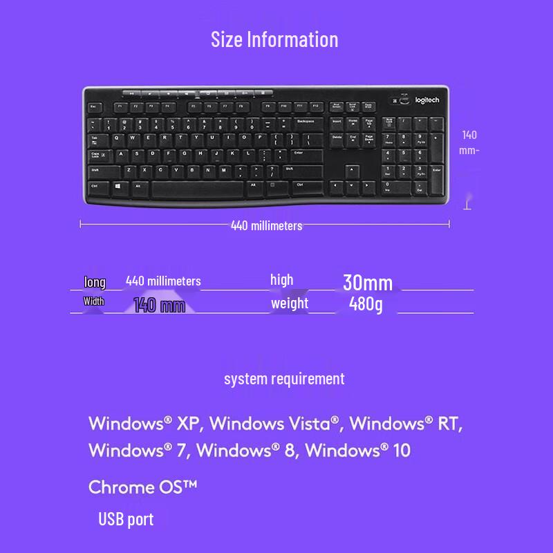 Logitech K270 Wireless Keyboard