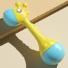 Rattle Baby Toy with Ergonomic Handle Infant Sensory Toy Soft Food-Grade Baby Rattle Baby Hand-eye Coordination Toy