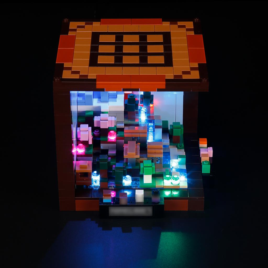 DIY LED Lighting Kit For Lego Minecraft 21265 The Crafting Table Building Block Toy Decoration Adjustable Lighting Accessories