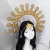 Gothic Lolita Girls KC Halo Crown Headpiece Virgin Sun Goddess Cosplay Baroque Crown Headband Women Headdress Hair Accessories