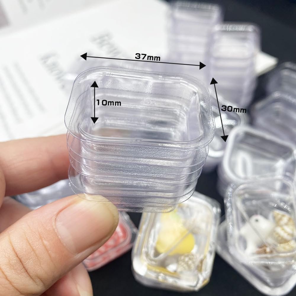 Disposable Acrylic Inner Trays 100-Pack for Mini Cup Palettes, Resin Epoxy Craft Coloring Tools, Silicone Molds, 3.7x3x1cm