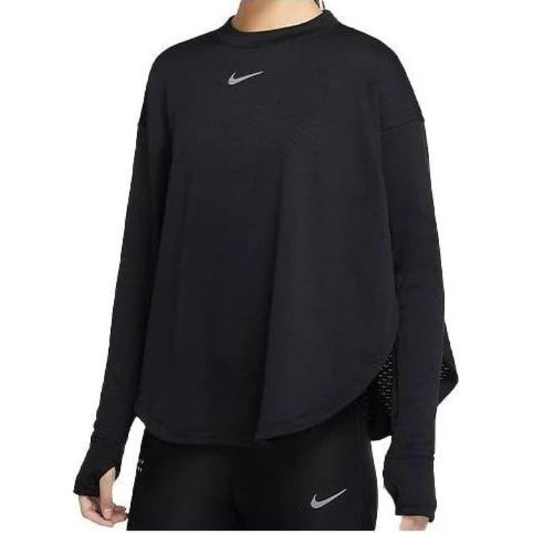 Nike Sweatshirts Women's Black Crew Neck Moderate Regular CU3394-010