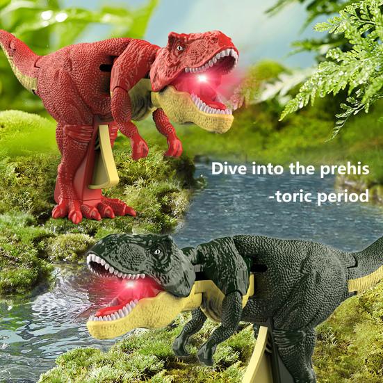 Interactive Swinging Dinosaur Toy with Sound Lights Biting Action Endless Fun Press Dinosaur Toy for Kids