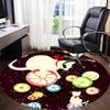 1pc Cats Flowers Office Round Area Rug, Under Office Chairs Bedroom Living Room Home Decor, Room Deco