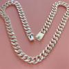 2026 Jewelry Plated 925 Silver 50-60CM Square Buckle 10MM Side Men's Necklace