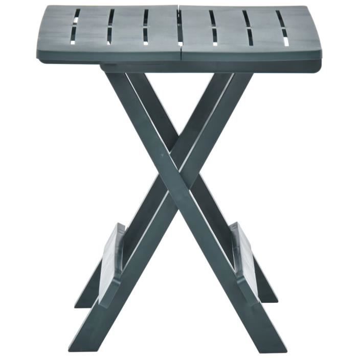 Table pliable de jardin - vidaXL - Vert - 45x43x50 cm - Design élégant - Pliable
