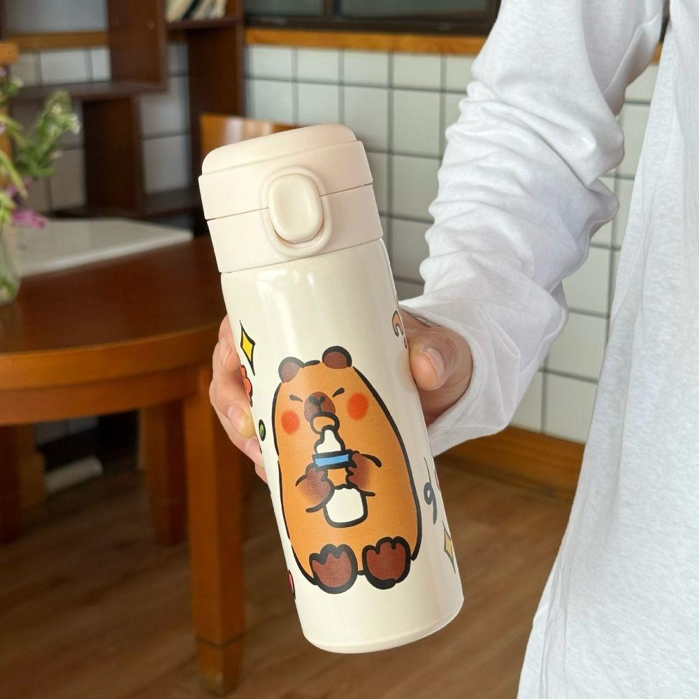 420ML Capybara Insulated Cup 304 Stainless Steel Thermal Mug Cartoon Vacuum Flask