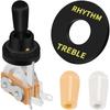 MKBKLLJY Guitar Toggle Switch Pickup Replacement Part with Black Tip Knob SPDT Black Rhythm Treble Compatible with Les and Electric Guitars 3-Way