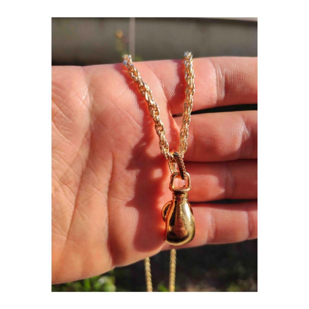 Unisex Silver Color Boxing Glove Necklace