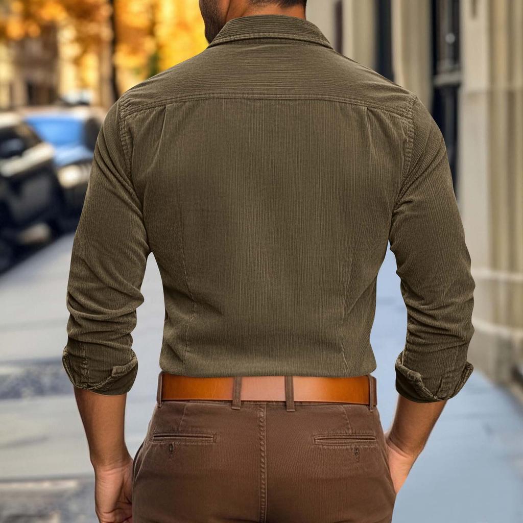 Men's Collared Button Down Casual Long Sleeved Shirt Everyday Comfortable Shirt