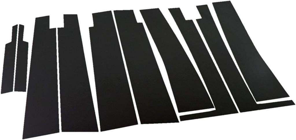 BRIGHTZ Ultra-Mirror Black Plated Pillar Panel Covers for Presage U31 (with Visor) (10-Piece Set) [PIL-BLA-318]