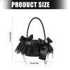 K1AE Elegant Black Wedding Flower Basket With Intricate Laces Design Party Decors