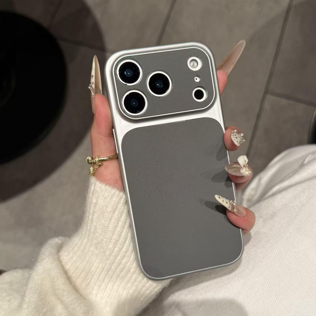 

Autumn/Winter Retro Lychee Pattern Phone Case for Apple 17 Pro Max, 16/15, Full Coverage for 14/13/12 Apple 17 Pro