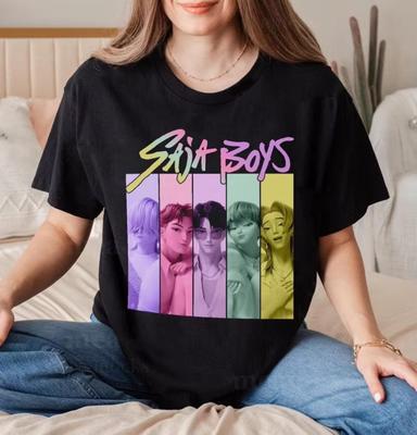 Saja Boys Koszulki Boy Band Kpop Demon Inspirowana Retro Koszulka Filmowa Bootlegowa Koszulka Filmowa Saja Boys Hunters Racerback Letnie Bawełniane Koszulki