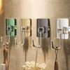 5pcs No-drill Hooks---Traceless Hooks Kitchen Bathroom Bathroom Organization Supplies Super Strong Self-adhesive, Utility Hooks