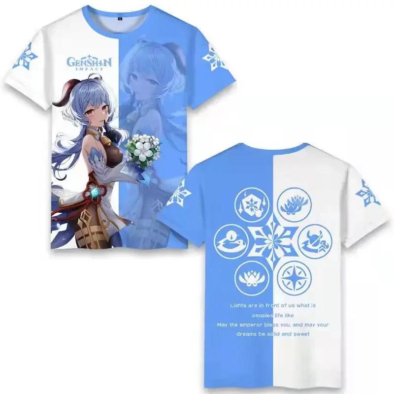 T-Shirts Spiel Genshin Impact 3D-Druck Streetwear Herren Damen Casual Fashion Übergroßes Kurzarm-T-Shirt Kinder-T-Shirts Tops Kleidung